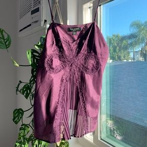 vintage silk purple cami